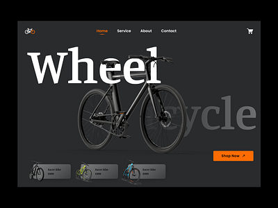 Bicycle - Creative landing page design logo ui ui ux ux web design