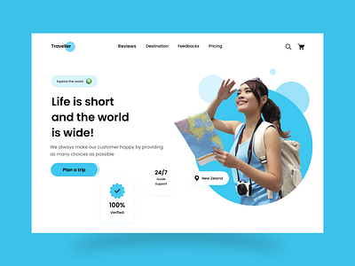 Travel Agency Landing Page travel hero section travel agency landing page travel platform travel product web design travel tour landing page ui ui ux web design