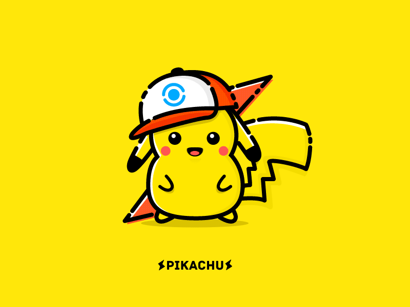 Pikachu Rebound after effects animated gotta catch em all illustration illustrator motion design pikachu pokemon