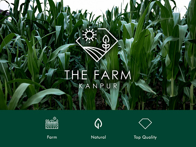 The Farm Kanpur - Brand Identity Design adobe illustrator adobe photoshop art direction brand design brand identity development branding delivery brand farm farm logo fruits green logo logo logo design minimal logo modern logo organic vegetable brand visual identity