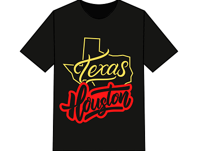 Texas Houston T shirt Design clothhes design graphic design simple tshirt tshit designs typography