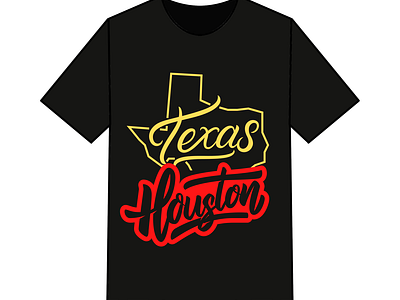 Texas Houston T shirt Design