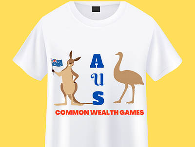 Commonwealth Games Australia T shirt Design clothhes design graphic design simple tshirt tshit designs typography