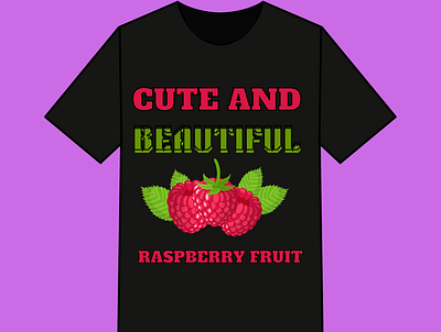 Cute And Beautiful Raspberry Fruit T shirt Design clothhes design graphic design simple tshirt tshit designs typography