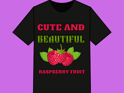 Cute And Beautiful Raspberry Fruit T shirt Design