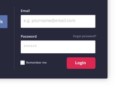 Login Module forms login overlay