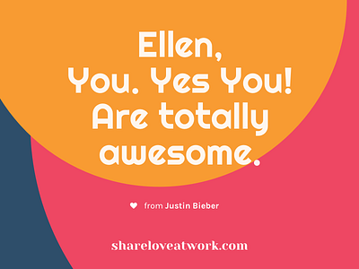 Ellen Degeneres & Justin Bieber | Show Love At Work campaign employee engagement valentines day