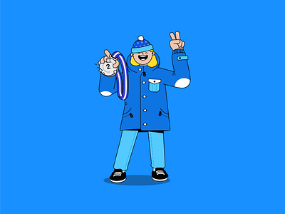 Winter Games Characters characterdesign cross country ski mascot medal medalist winter winter games