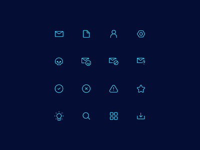 Outline icons envelope icons minimal icons minimalistic outline outline icons skull icon