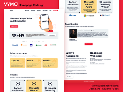 VYMO homepage redesign