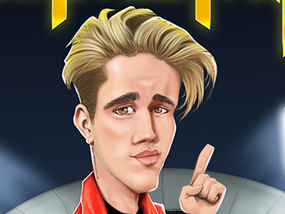 caricatures of justin bieber