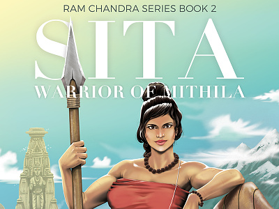 Sita - Warrior of Mithila Book Cover book cover fiction illustration painting wacom