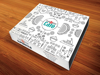 Bookmyshow Cafe Pack cover food graphic illustration mockup packaging