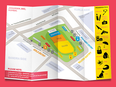 Concert Handbook Map concert festival guide guide handbook illustration music print