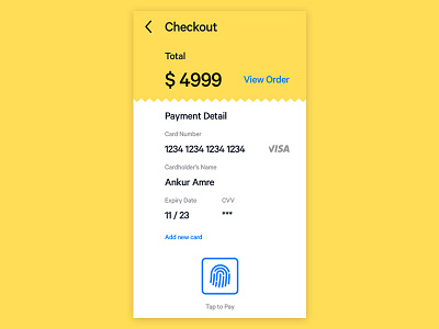 DailyUI 002 credit card credit card checkout dailyui 002 design minimal app design payment tap to pay ui