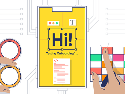 Tweaking Onboarding content app onboarding experiment hi illustration onboarding tweak welcome welcome page