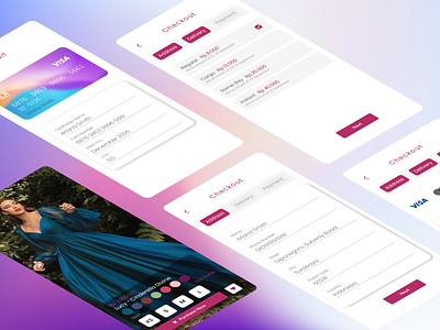 Daily UI #002 - Credit Card Checkout (Gownku App) app couture design e commerce fashion ui wedding