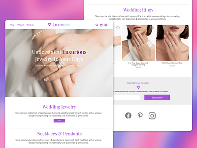 Daily UI #003 - Landing Page Luxmond Jewelry