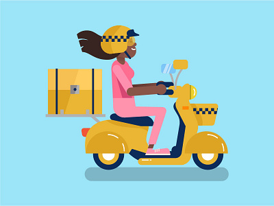 Delivery for Freepik character vector