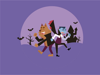 Vampire Wolf for Freepik halloween vector