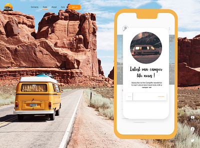 subscribe page - dailyui 026 026 camper dailyui dailyui026 figma graphic photoshop ui ui design ux vancamper xd