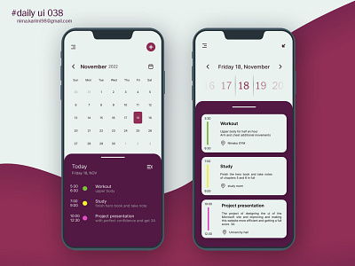 Calender daily ui 038