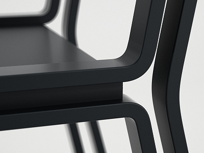 Inout Chair by Bucca Design 3d black chair design glossy inout minimal modeling modern rendering silhouette