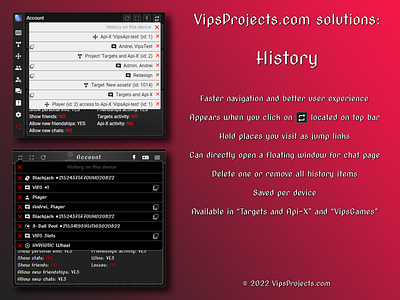 History (VipsProjects.com solutions)