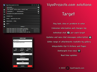 Target (VipsProjects.com solutions) branding design interface pwa ui ux vipsprojects