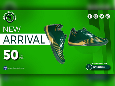 Shoe Banner Design banner design branding creativity design graphic design photoshop ui