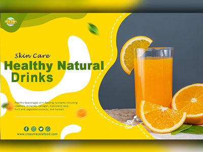 HEALTHY DRINKS BANNER branding graphic design logo photoshop ui