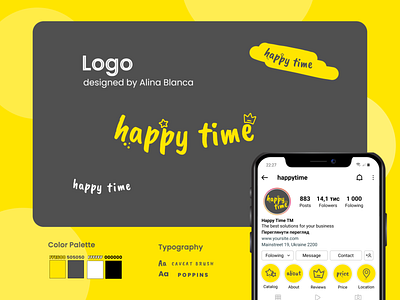 Logo Happy time branding design graphic design illustration logo ui
