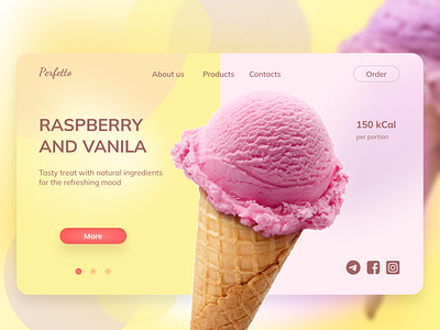 Ice cream Project branding design graphic design illustration ui vector