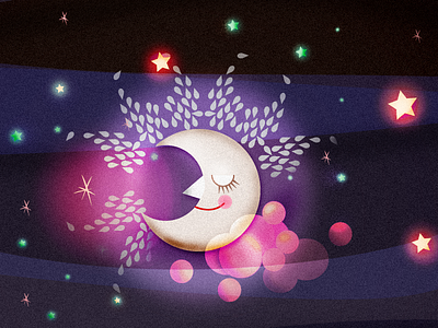 Moon & Stars illustration