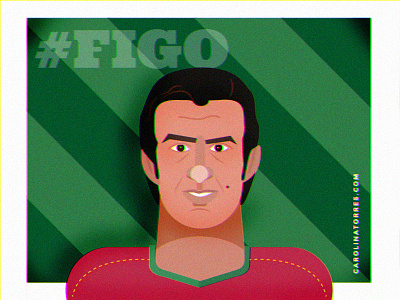 Luís Figo illustration digital illustration flat illustration illustration luis figo vector illustration