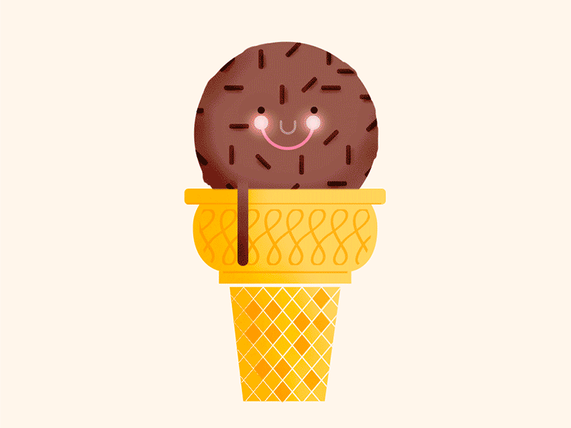 Ice Cream Flavours cat chocolate flowers ice cream ice cream illustration illustration planet