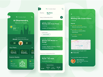 Royal Guest's Trip Manager - iOS Mobile App Interaction app app design events explore illustration interaction design ios mobile app royal saudi arabia travel travel app typography ui ui ux ux ux design vip wheather