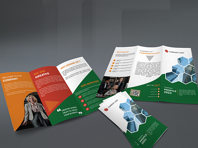 Trifold Corporate Brochure Design 6 page 6 page brochure a4 brochure branding brochure brochure design design flyer flyer design template flyer template graphic design illustration trifold brochure vector