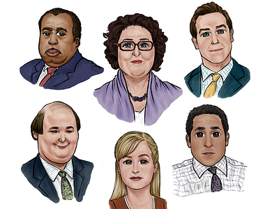 The Office Main Characters (Part - 2) caricature digital illustration krita