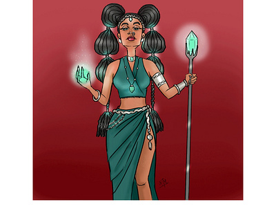 Original character - The sorceress character designing illustration original character photoshop