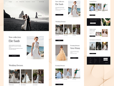 Landing page for wedding and evening dresses design figma landing ui ux web design
