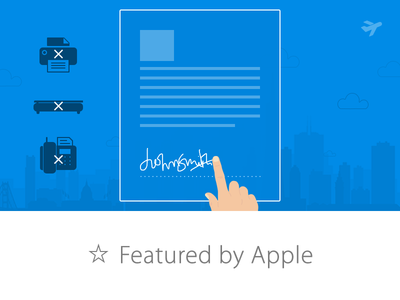 SignEasy for iOS 7 app apple documents featured green ios iphone itunes mobile sign ui ux