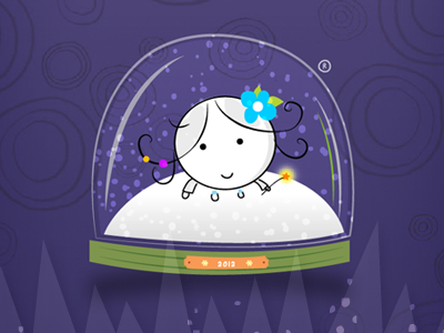 Sweet Little Character "Flori" bangalore cute design flori girl i2fly illustration india snow vivek