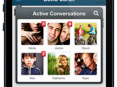 Active Conversation - iOS/iPhone app application bangalore chat design i2fly india interface ios iphone messenger mobile notification treevivek ui vivek