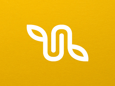 Untraditionally natural branches branding clean leaves logo logo design mark monogram nature organic yellow