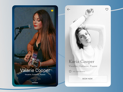 Musician Profile On An Artist Hiring Platform app artist artist profile clean design figma mobile ui music ui user interface