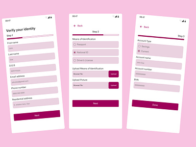 KYC flow for a Fintech app