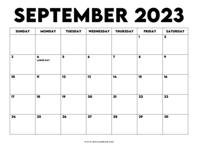 September 2023 Calendar Printable by Winona Walker on Dribbble