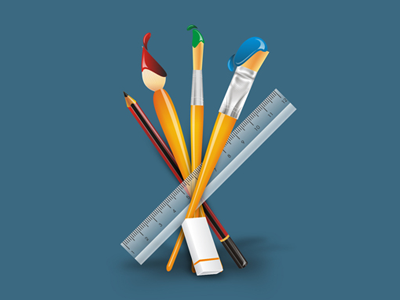 RGB art brush design icon eraser icon pencil rgb