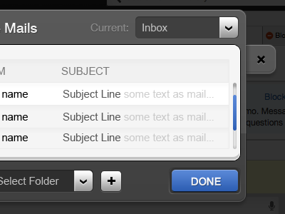 Pixel perfect button mail popup ui web ui